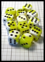 Dice : Dice - 6D - Chessex Germany Yellow and White with Black Pips - Gen Con Aug 2014